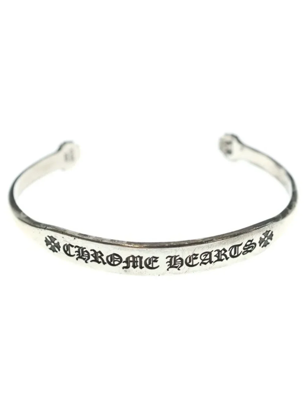 Chrome Hearts Flat Pls CH Plus Bangle Silver Bracelet